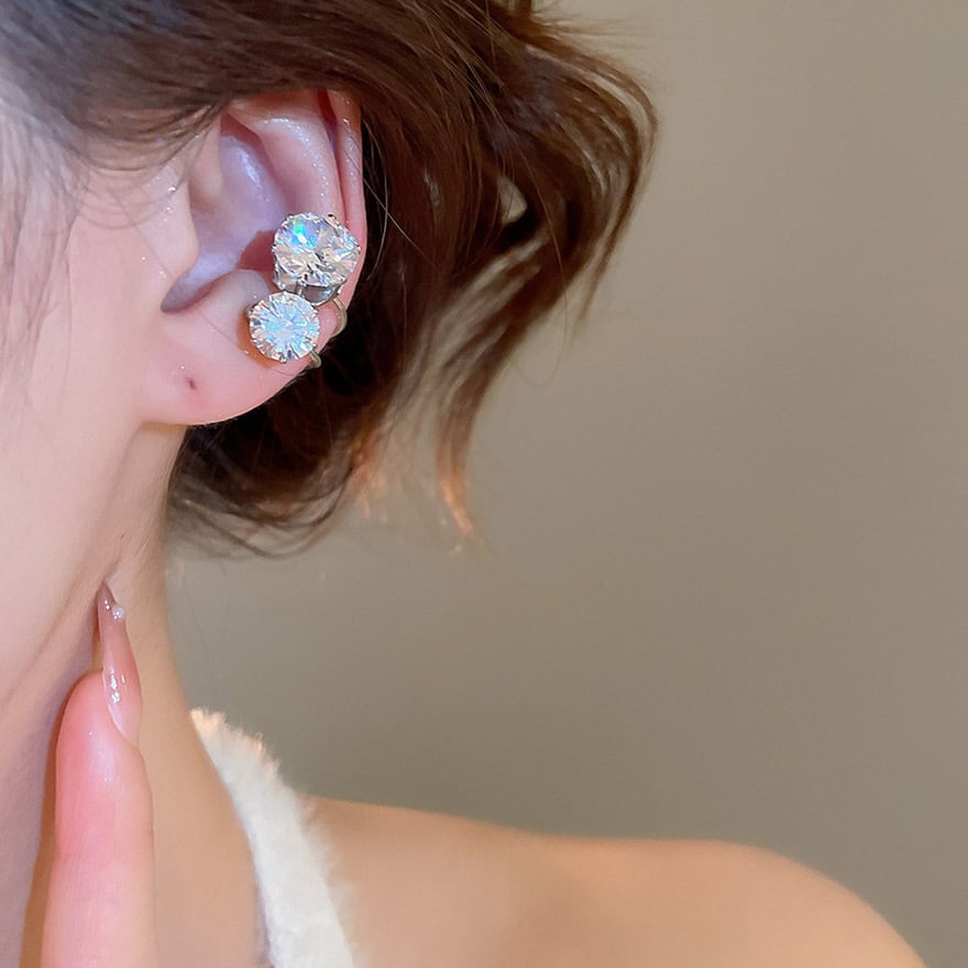 サブカル系 アクセサリー イヤリング クリップ シルバー