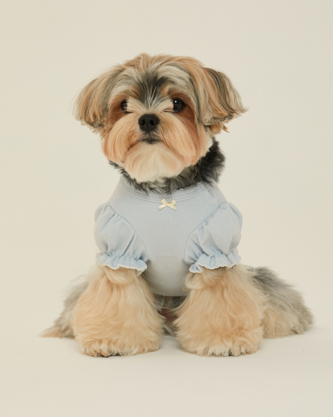 【予約】[ thesallyslaw ] Chloe Puff Romper｜Baby Blue - 2