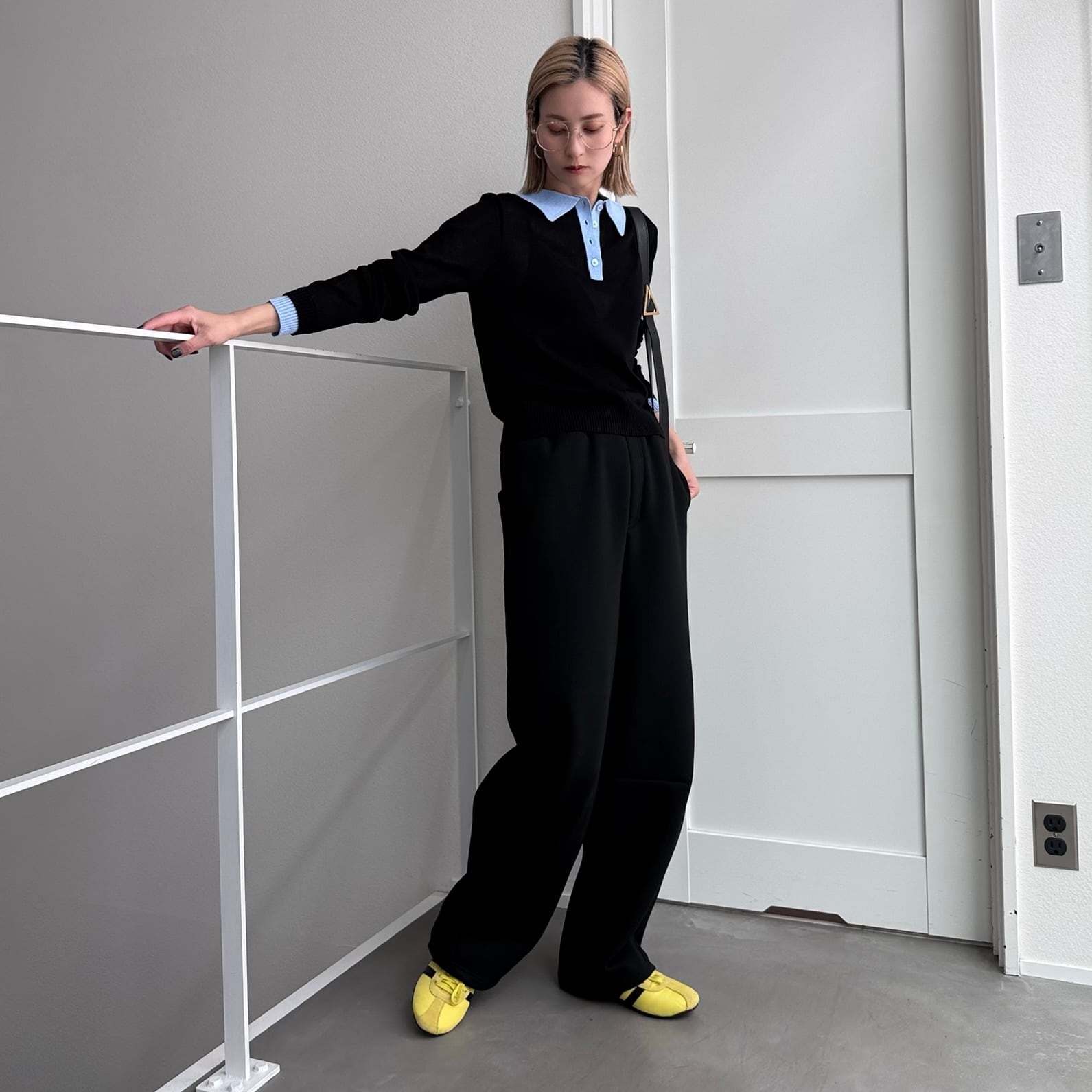 コクーンシルエットスウェットPT/ブラック | CFT.