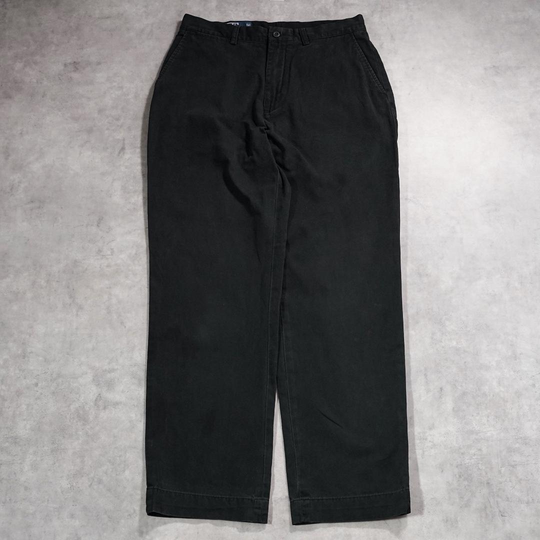 ポロバイ ラルフローレン W33 ポロチノ 古着 チノパン 刺繍 黒 19965