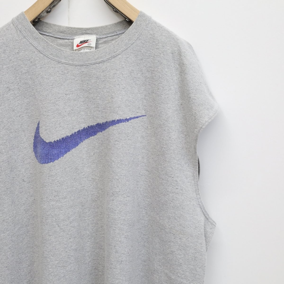 NIKE ナイキ 00年代 USA製 スウッシュロゴ テック ノースリーブ T