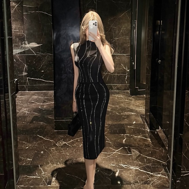 glitter line tops×skirt setup