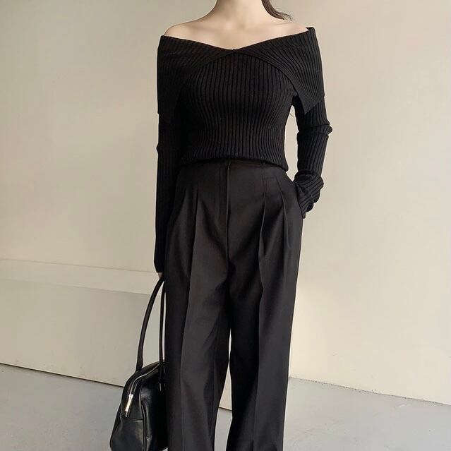 Decorte ribknit /black (3月下旬〜4月上旬頃発送予定)