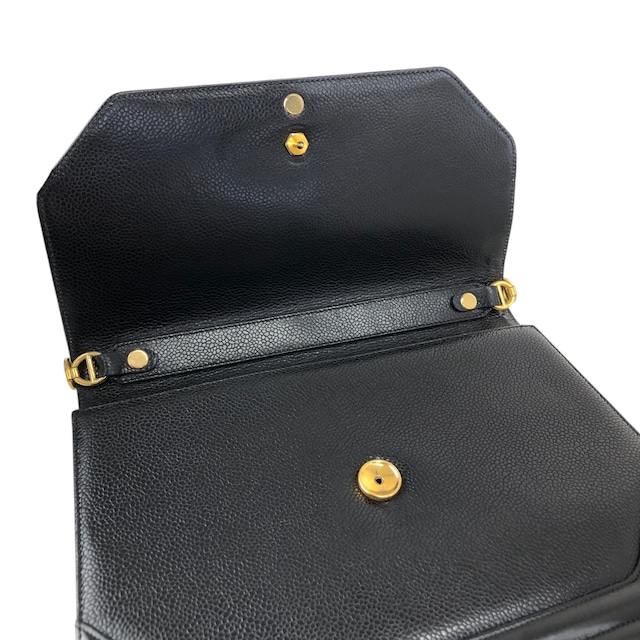 Christian Dior クリスチャン ディオール ショルダーバッグ ブラック CDロゴ レザー チェーン vintage ヴィンテージ オールド n5ndi6