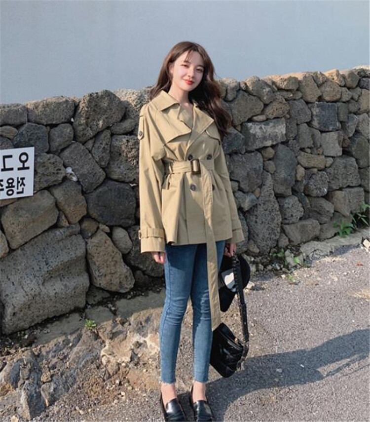INSスタイル トレンチコート コート 新品 春秋 快適である 上品映え ゆったりする