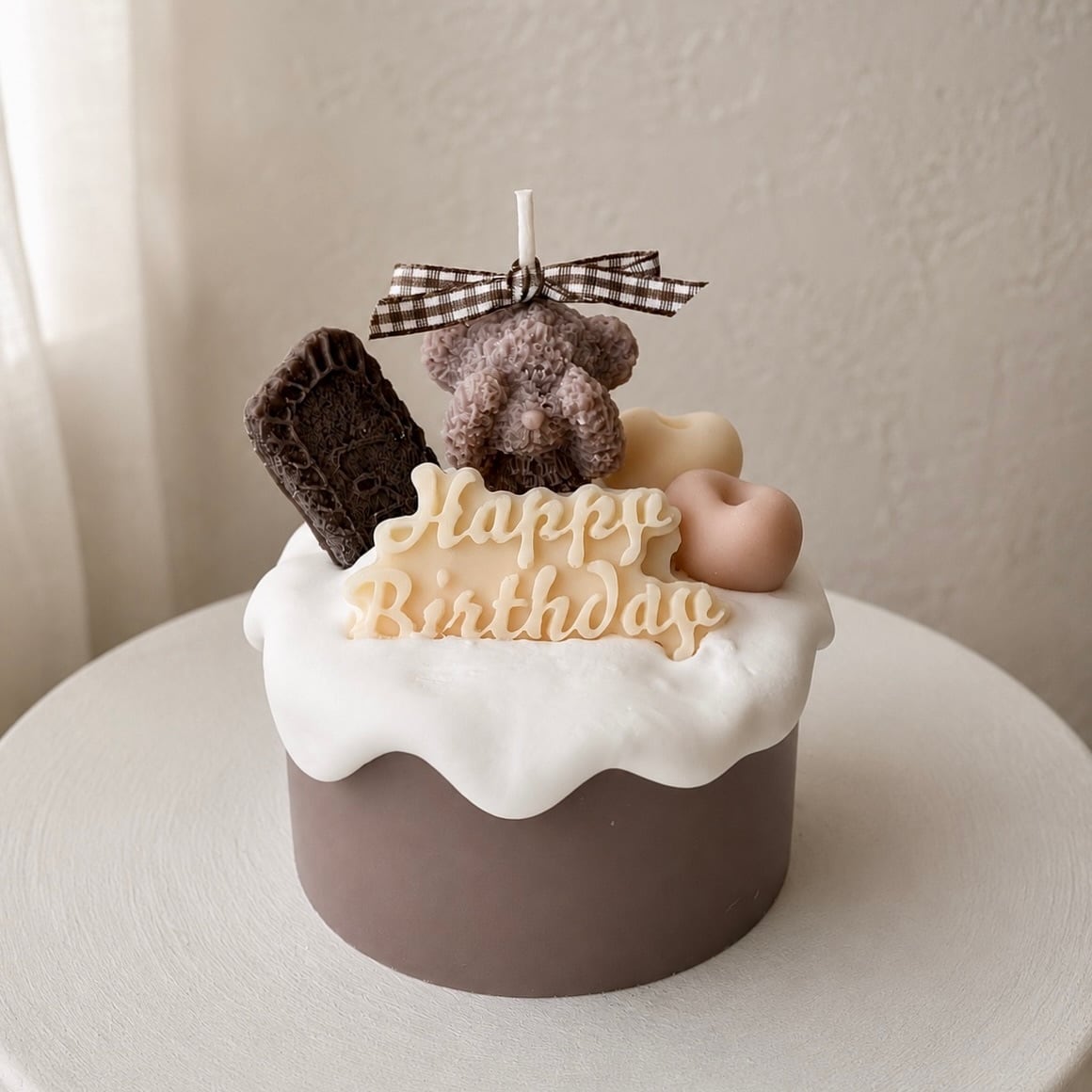 bear cake candle ｜ ベアケーキキャンドル バースデーキャンドル 韓国