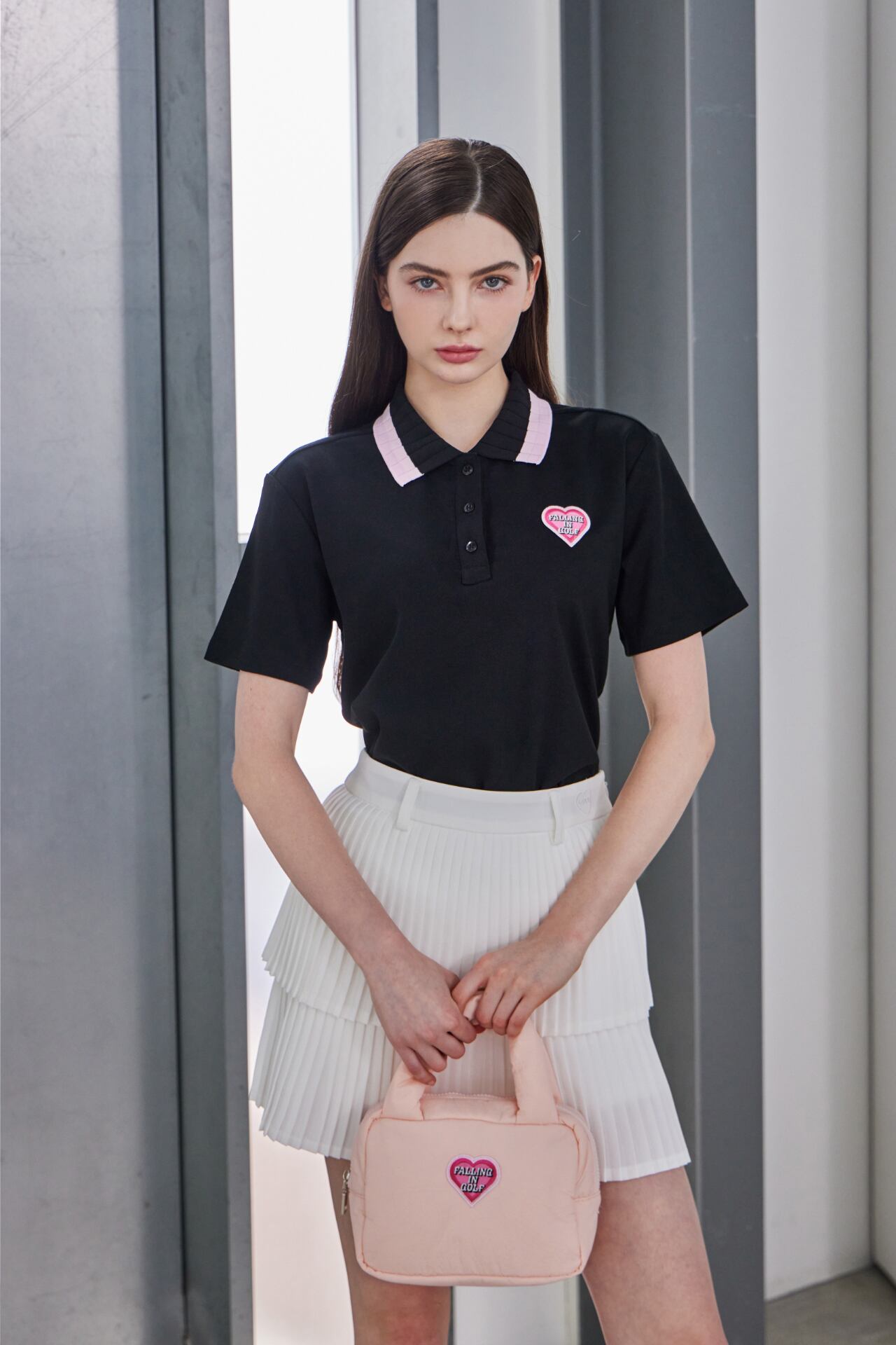 GOXO ゴーエックスオー フォーリンゴルフ 半袖ポロシャツ ブラック