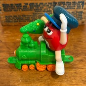 M&M's クリスマス・トレイン・トッパー サーカストレイン 列車 機関車 レッド 車掌 クリスマスツリー 2002 エムアンドエムズ MU-288