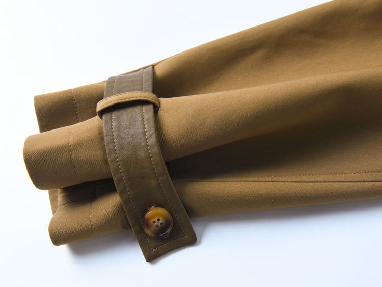 異素材レザーベルトミドルトレンチコート | Susy.