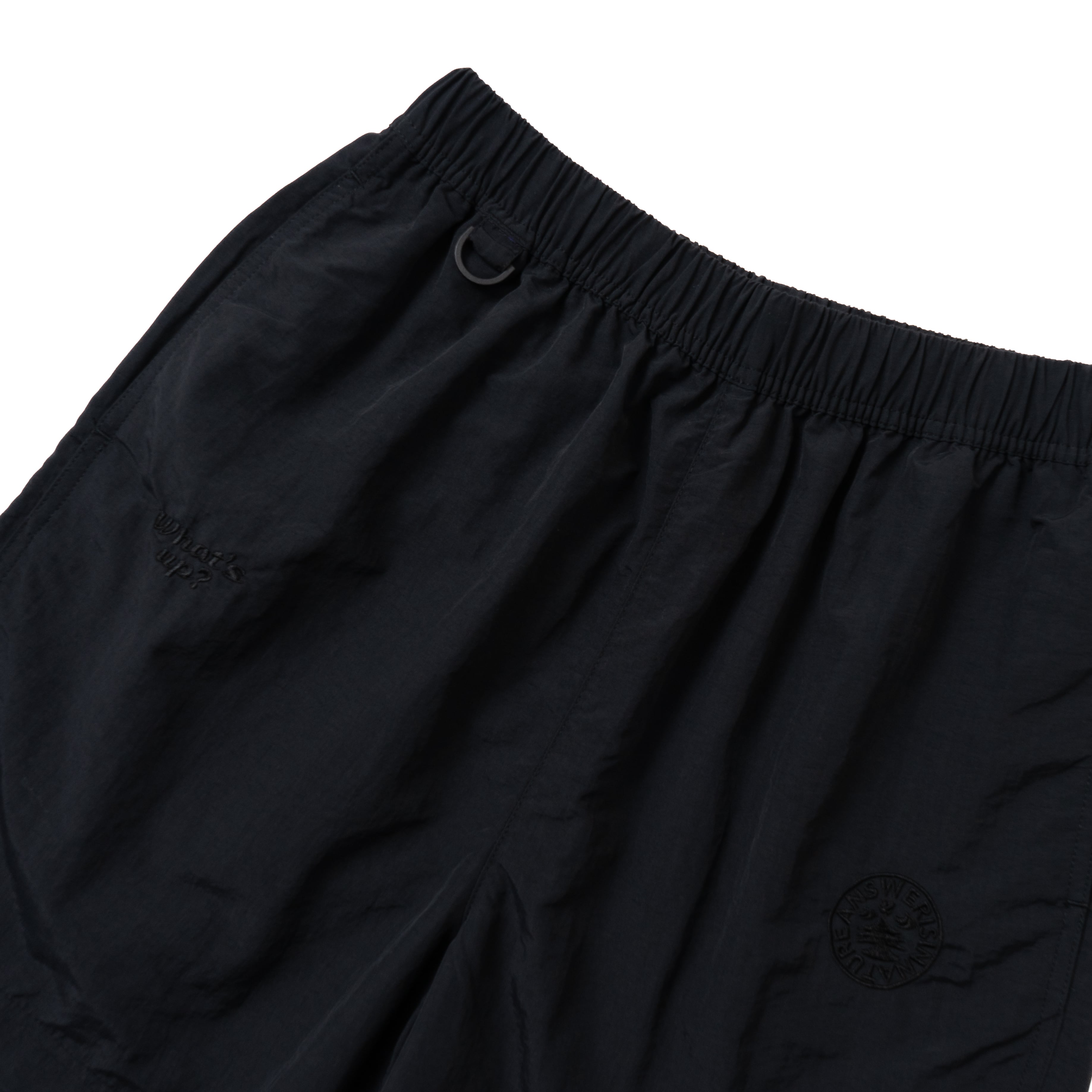 CIRCLE LOGO NYLON SHORTS BLACK | What's up? CIRCLE LOGO NYLON SHORTS BLACK | What's up?