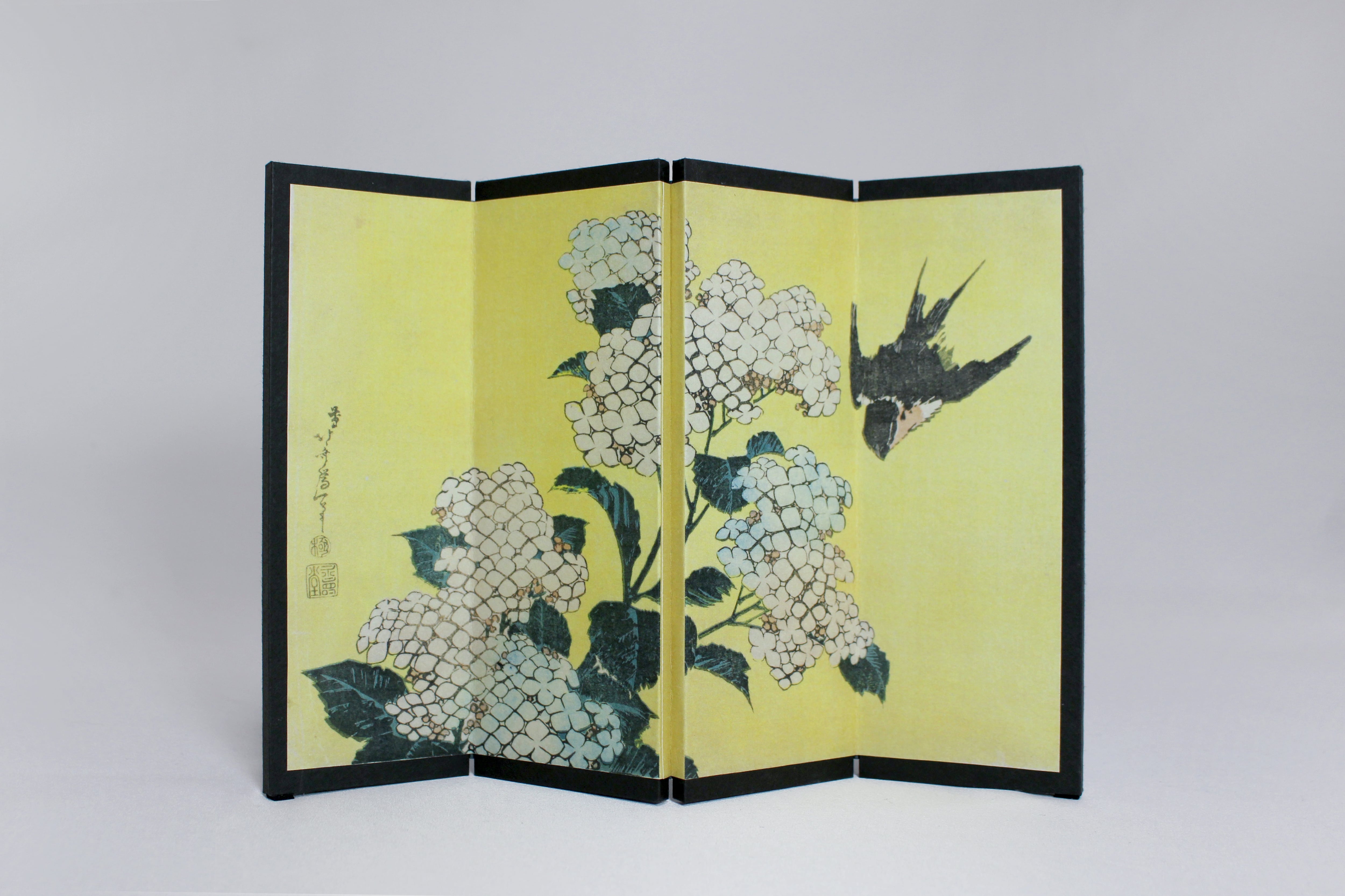 浮世絵屏風 北斎-HOKUSAI- 神奈川沖浪裏(小) 14cm | Kataoka Byoubu