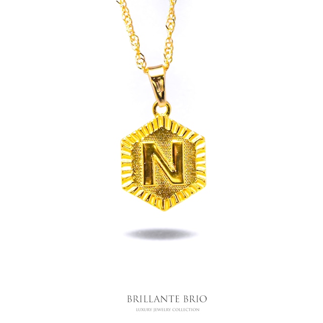 Initial6 coin  necklace N