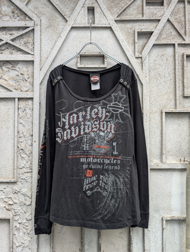 "HARLEY DAVIDSON" design L/S / made in USA