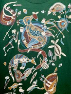 80's~ Churinga Designs Print T-shirt【M】