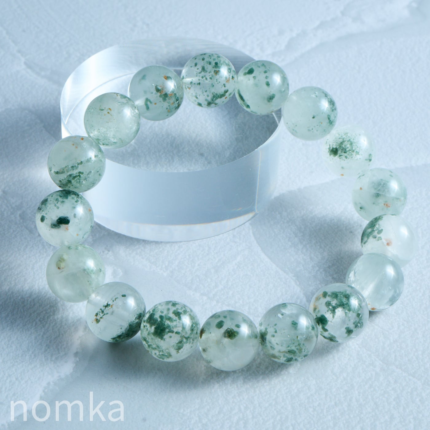 【期間限定 8/31 23:59まで】パイロクシンインクォーツ (12mm/ブラジル・ミナスジュライス州産) ブレスレット nL-8004