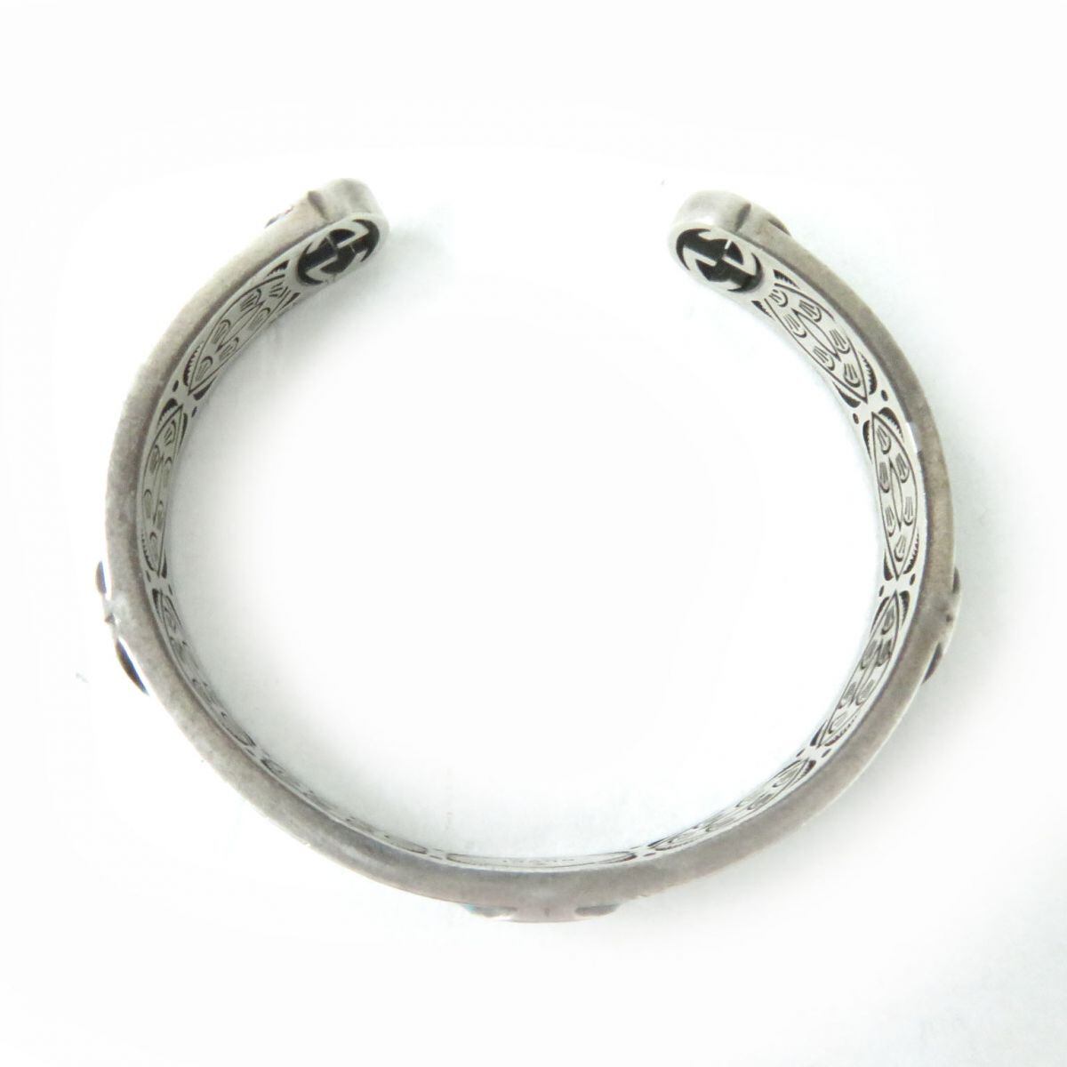 美品 GUCCI インターロッキングGスターリングシルバーブレスレット