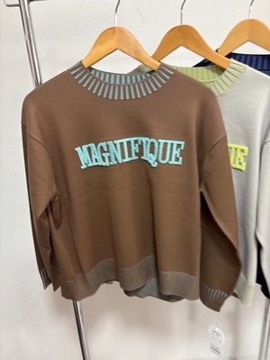 専用ページ CESTMOILEU 芝刺繍ニットセーター 10256049 ファーマフラー ベージュ