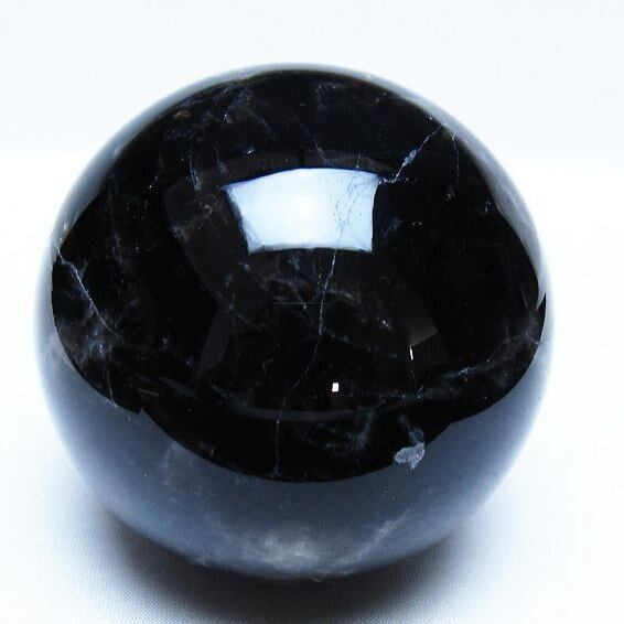 モリオン 黒水晶 丸玉 87mm スフィア 一点物 151-9333