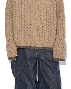 refomed "GUNTE KNIT SWEATER〔BEIGE〕"