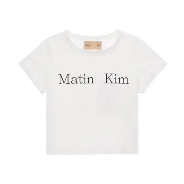 Matin Kim マーティンキム Tシャツ 半袖 新作 短め セクシー T Matin Kim マーティンキム Tシャツ 半袖 新作 短め セクシー T