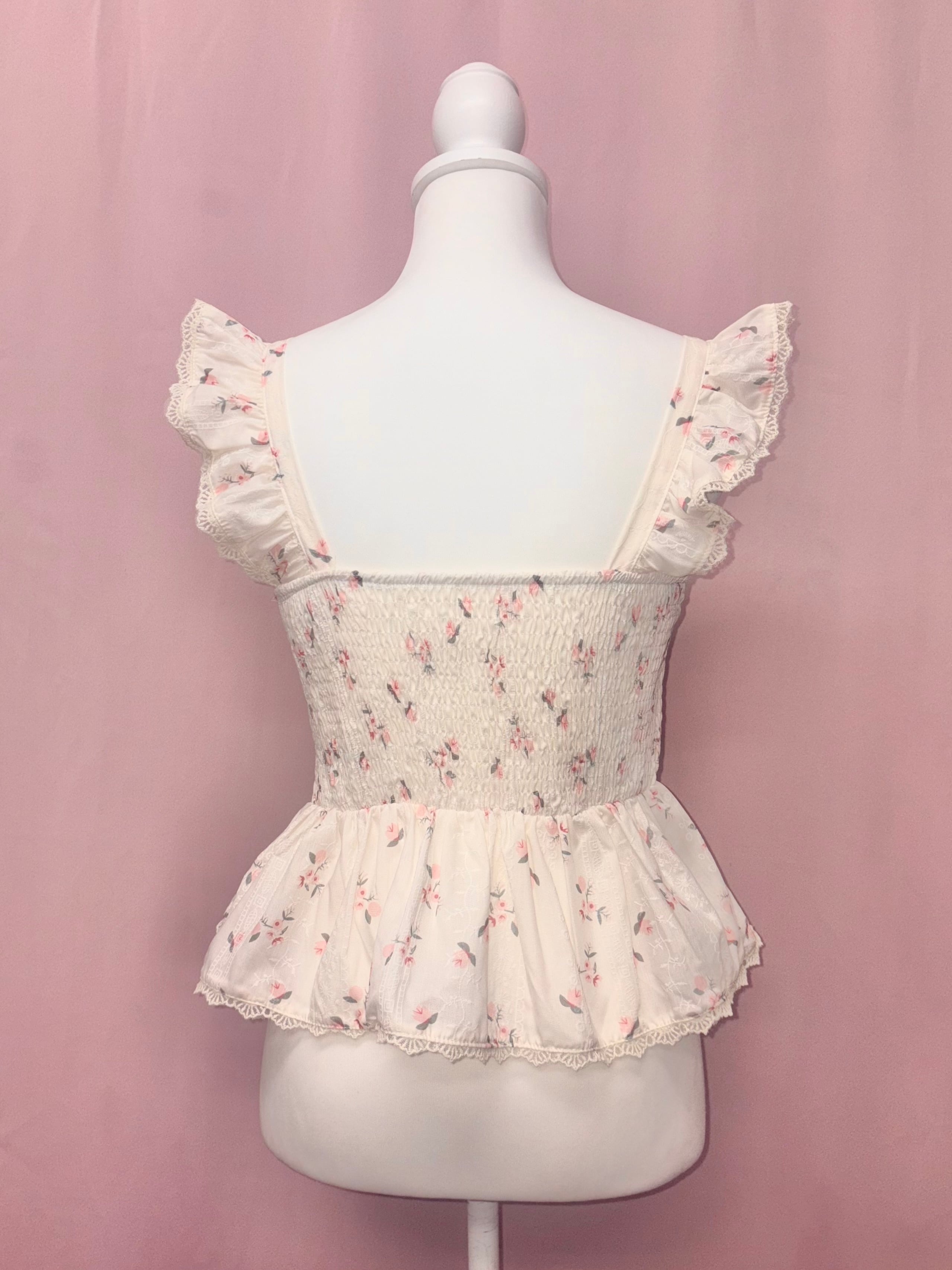 tiny flower frill cami