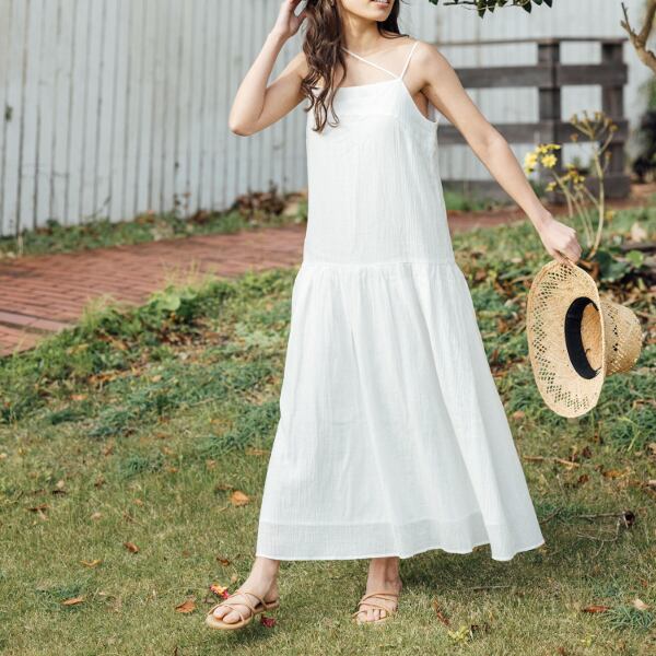 【即納】GLASSY SEA グラッシーシー COTTON GAUZE RELAX ONEPIECE コットンガーゼリラックスワンピース GS23S-016【2023】【SS】【2023春夏】【2023SS】【入荷】 GLASSY SEA グラッシーシー / COTTON GAUZE RELAX ONEPIECE コットン