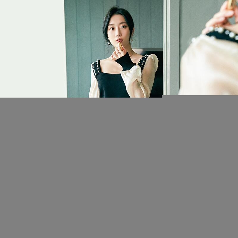 ジャカードウェスト薄手スタンダードスカート レトロ MIUCO8738173145