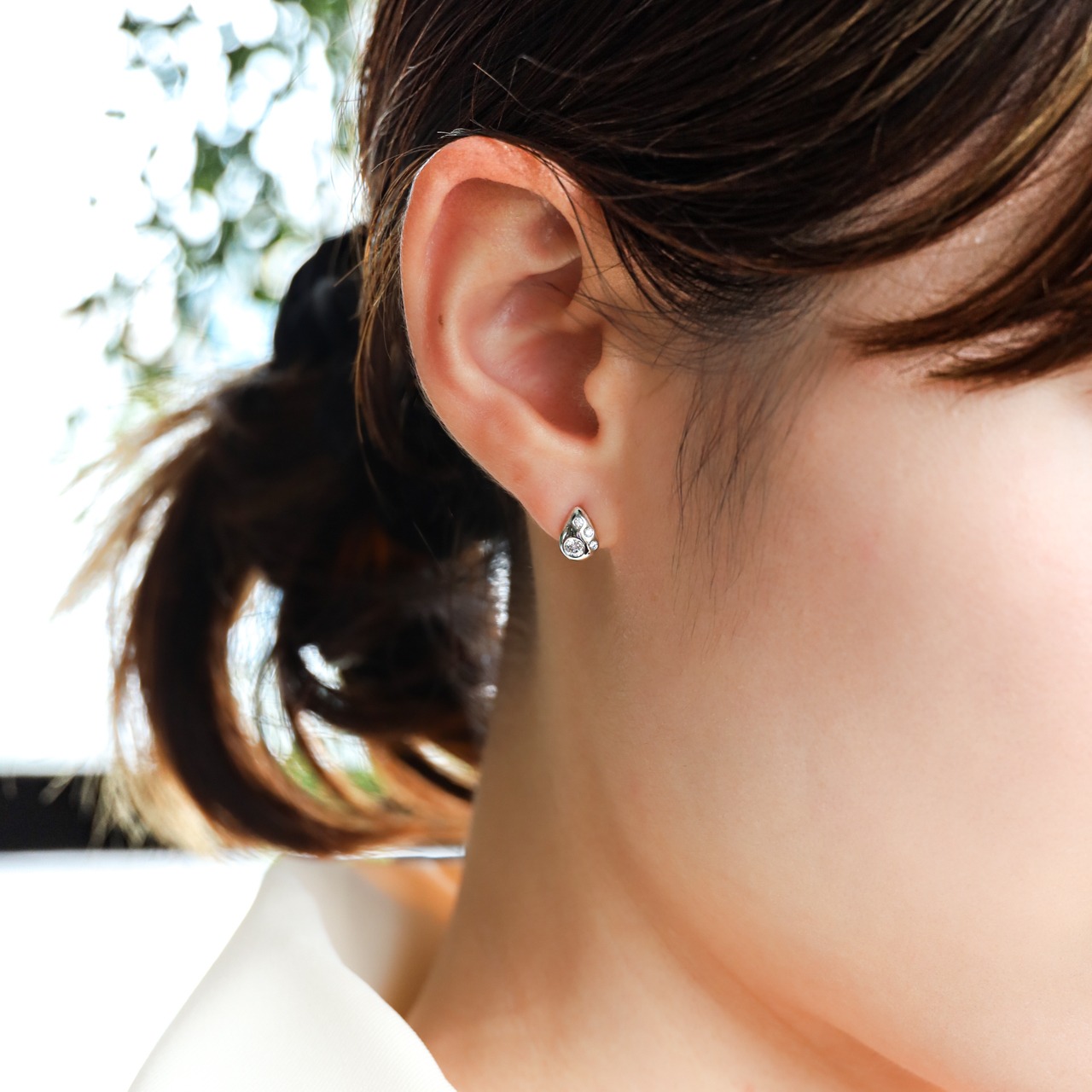 ダイヤモンドPtピアス J-592 - 2