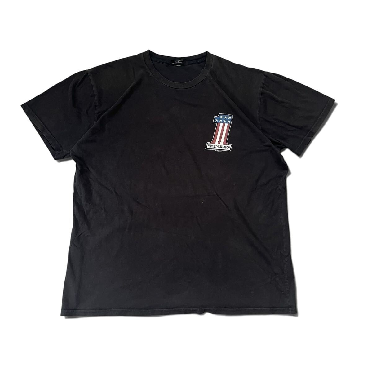 00s USA製 Harley Davidson フレイムスリーブ ロングスリーブTシャツ L