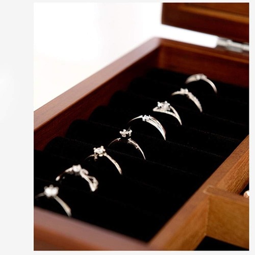 ジュエリーケース 通販 木製 ジュエルケース ジュエリーボックス アクセサリーケース アクセサリーボックス 宝石箱 アクセサリー収納 鏡付き 引き出し 3段 北欧 ミラー付き ２種類 蓋付き