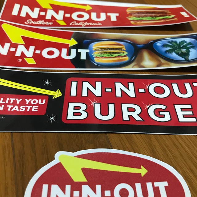 80’s InNOut Burger バンパーステッカー（Bumper Sticker）デッドストック品 ヴィンテージのアメリカン雑貨 Honey Antique ヴィンテージ