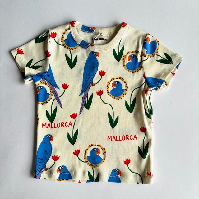 mini rodini Parrots AOP S/S Tee 【80-110cm】