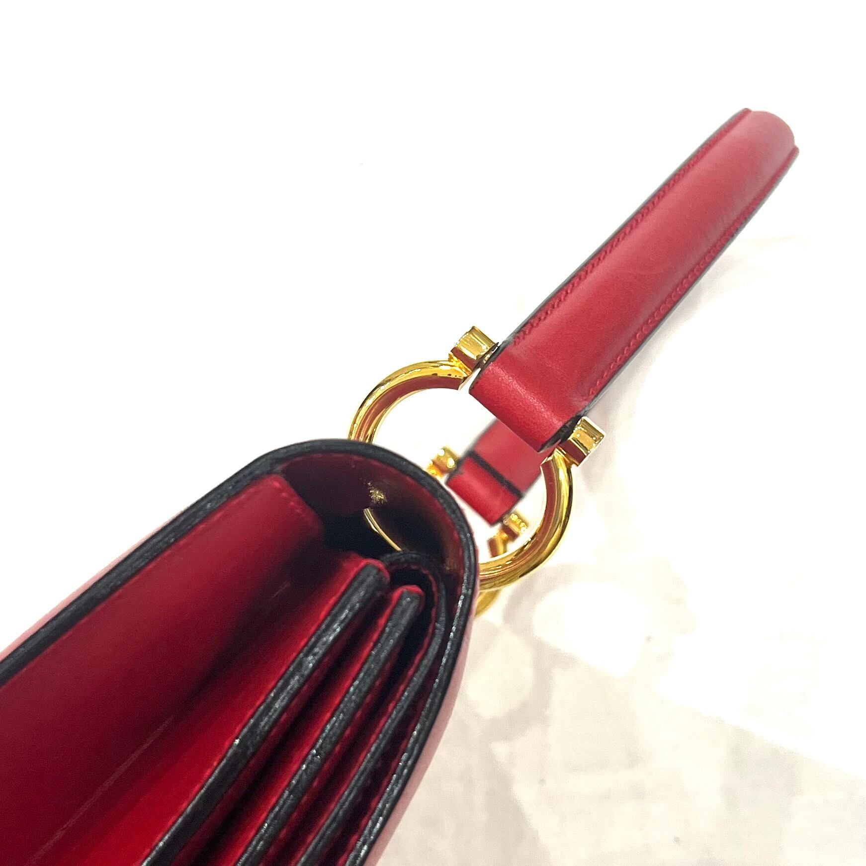 CELINE】2259 セリーヌヴィンテージ二重蓋 Wフラップ レザー