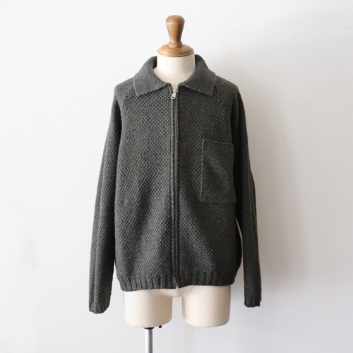 STILL BY HAND " Knit Buluson ( MELANGE KHAKI )"