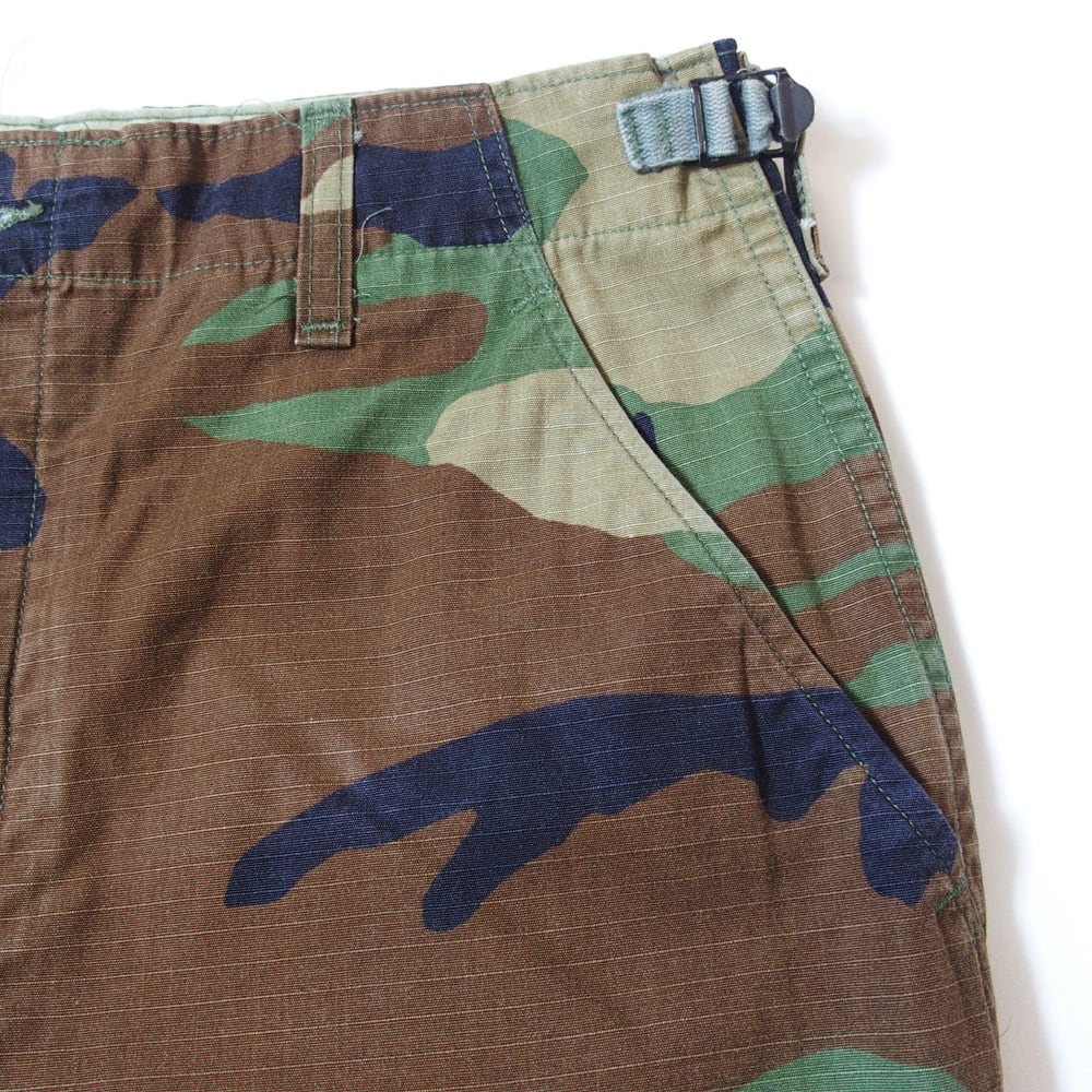 90's 米軍 BDU WOODLAND CAMO リップストップ カーゴパンツ SMALL-REGULAR 1990年会計 軍パン ミリタリー 90's 米軍 BDU WOODLAND CAMO リップストップ カーゴパンツ SMALL