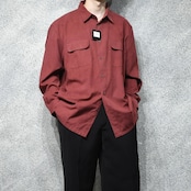 dead stock fake suede shirt red