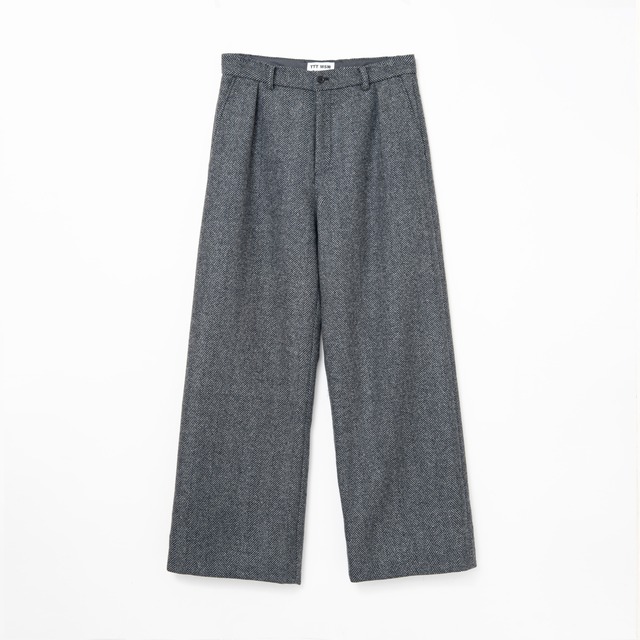 Tweed wide slacks（GREY）
