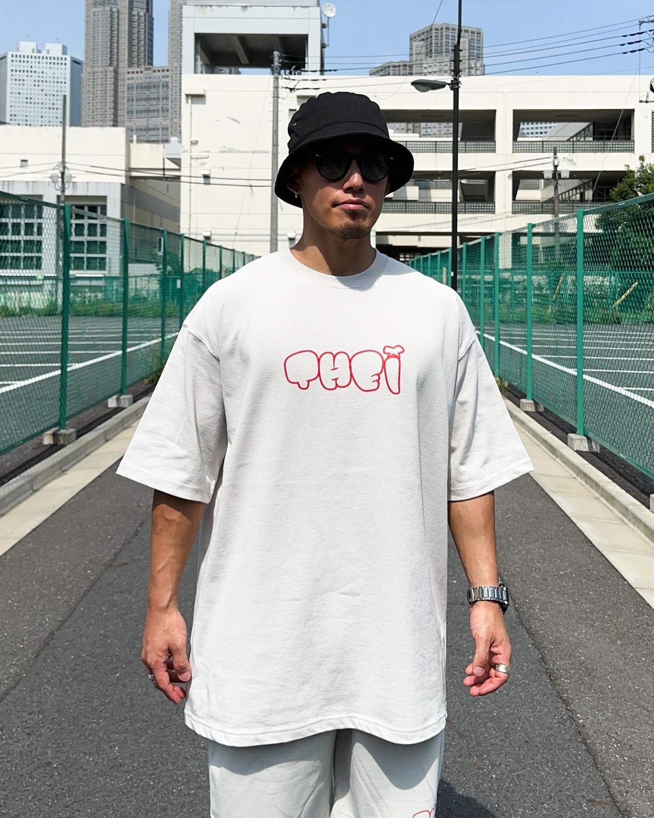 BUBBLE MAGNUM WEIGHT BIG SILHOUETTE T-SHIRT - FROST GRAY