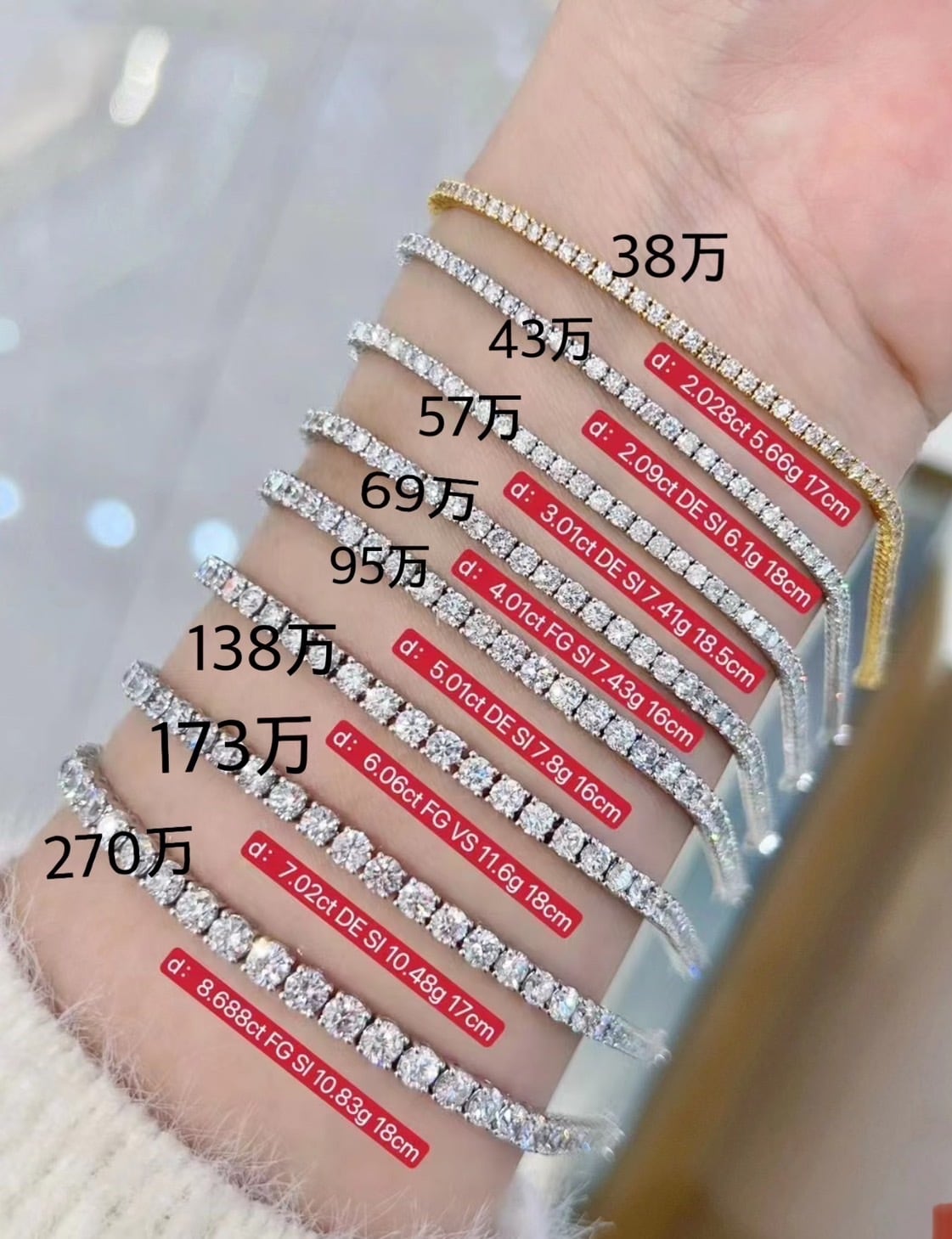 新着】8.688ctダイヤモンドテニスブレスレット | HARUHANA 新着】8.688ctダイヤモンドテニスブレスレット | HARUHANA