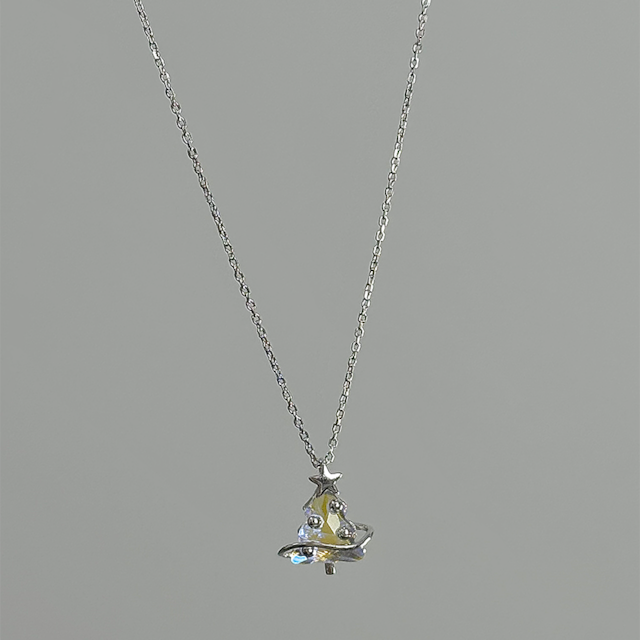 Lola夢幻夜光るオーロラツリーシルバーネックレス