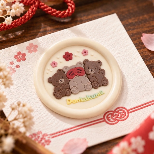 【19日23:59まで】Wax seal stamp│赤べこ【15mm】