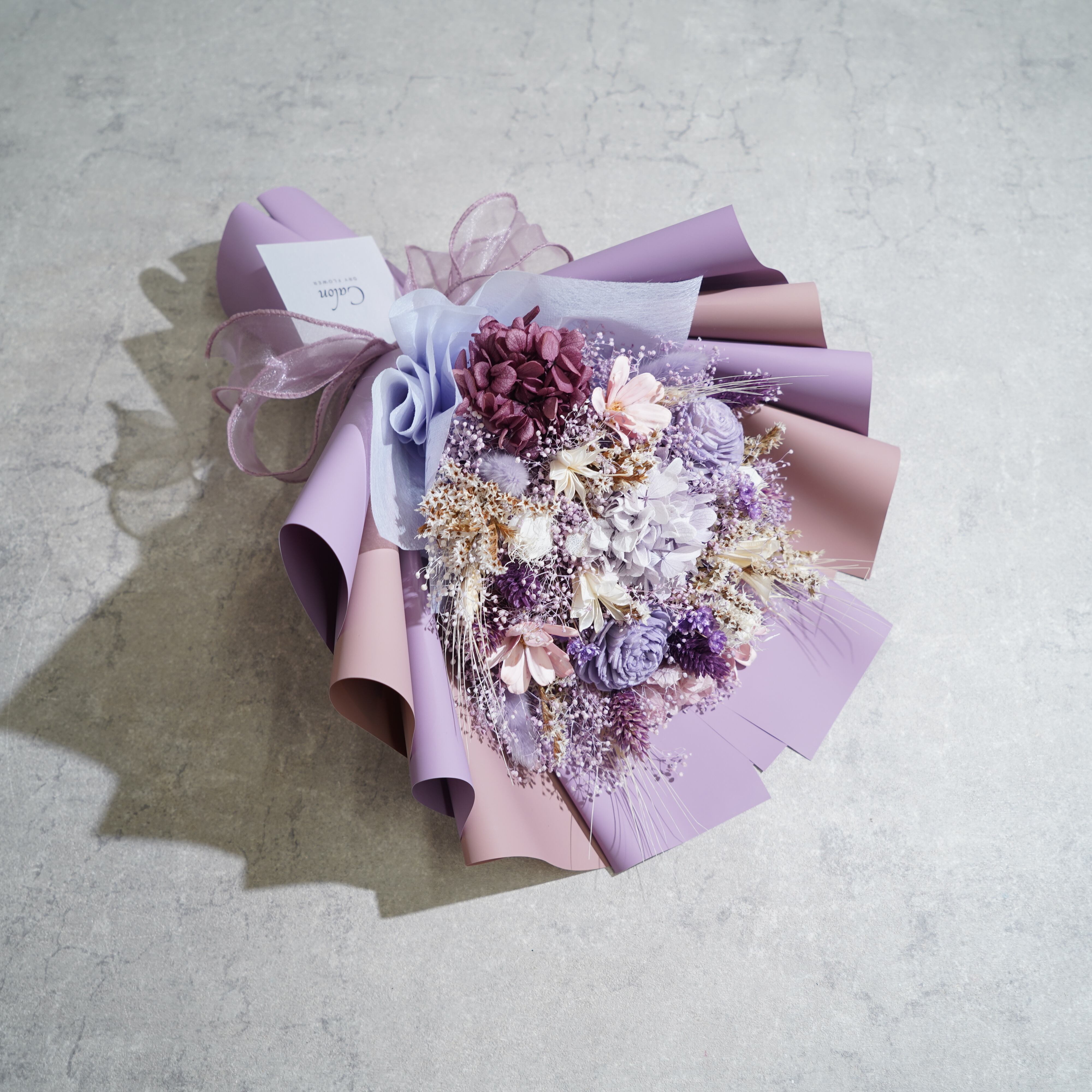 オーダーメイドドライフラワーブーケ パープル ホワイト fit=scale-down,w=1200
