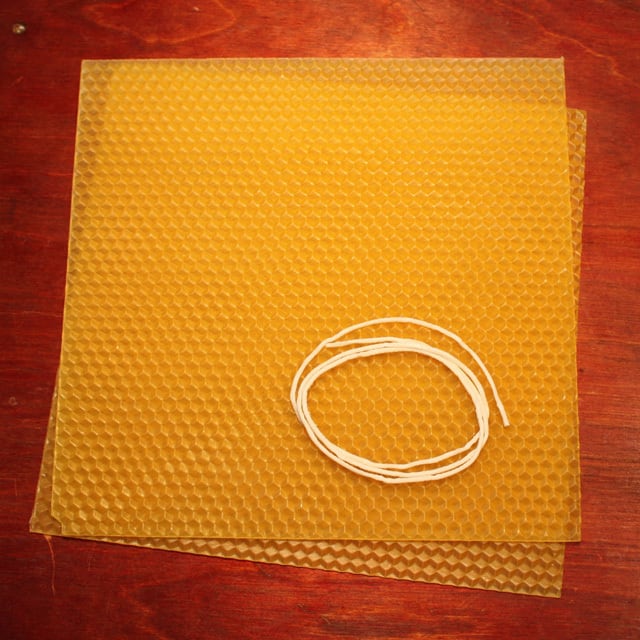 K-2 ハニカムシート手作りキットA(濃い色)蜜蝋キャンドル