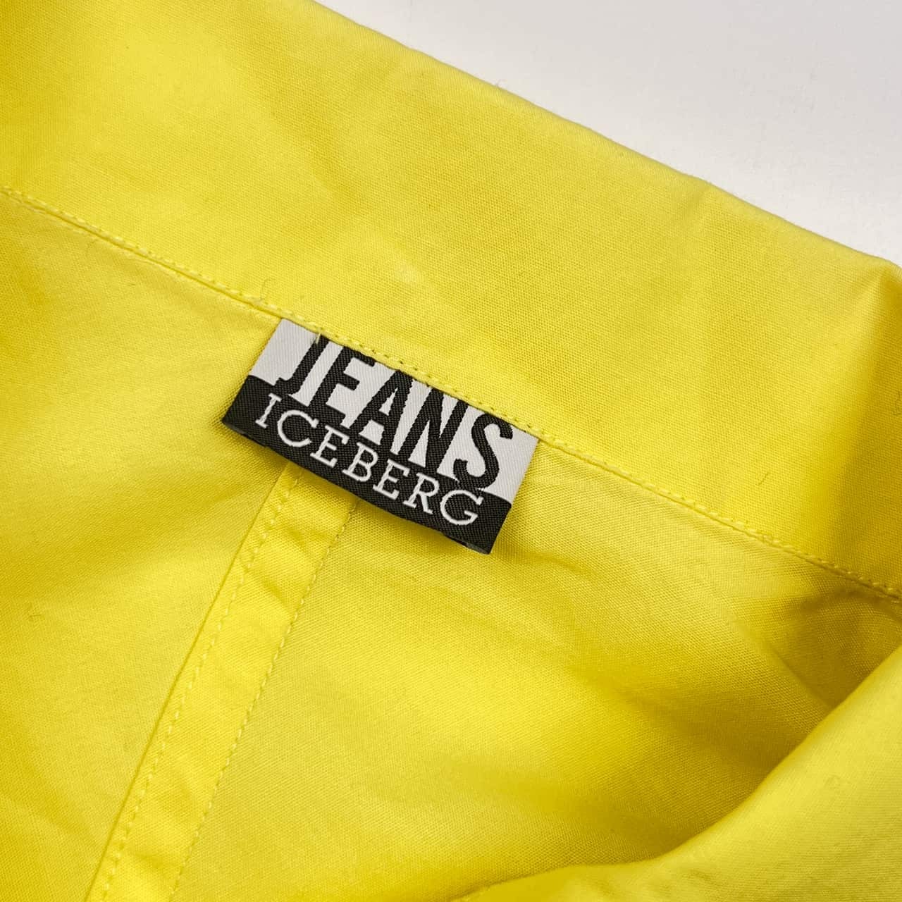 イタリア製 JEANS ICEBERG アイスバーグ 長袖シャツ XXL/蛍光イエロー メンズ