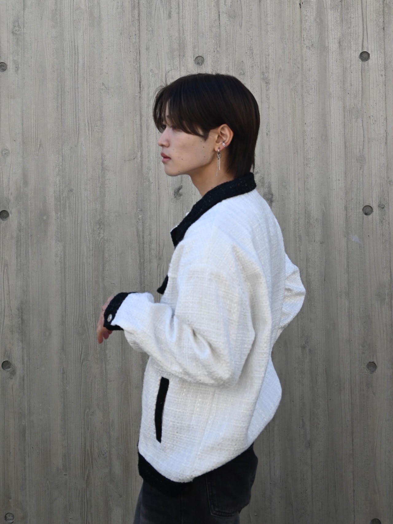 【ALUDE SELECT】 mode tweed  over jacket(2color)