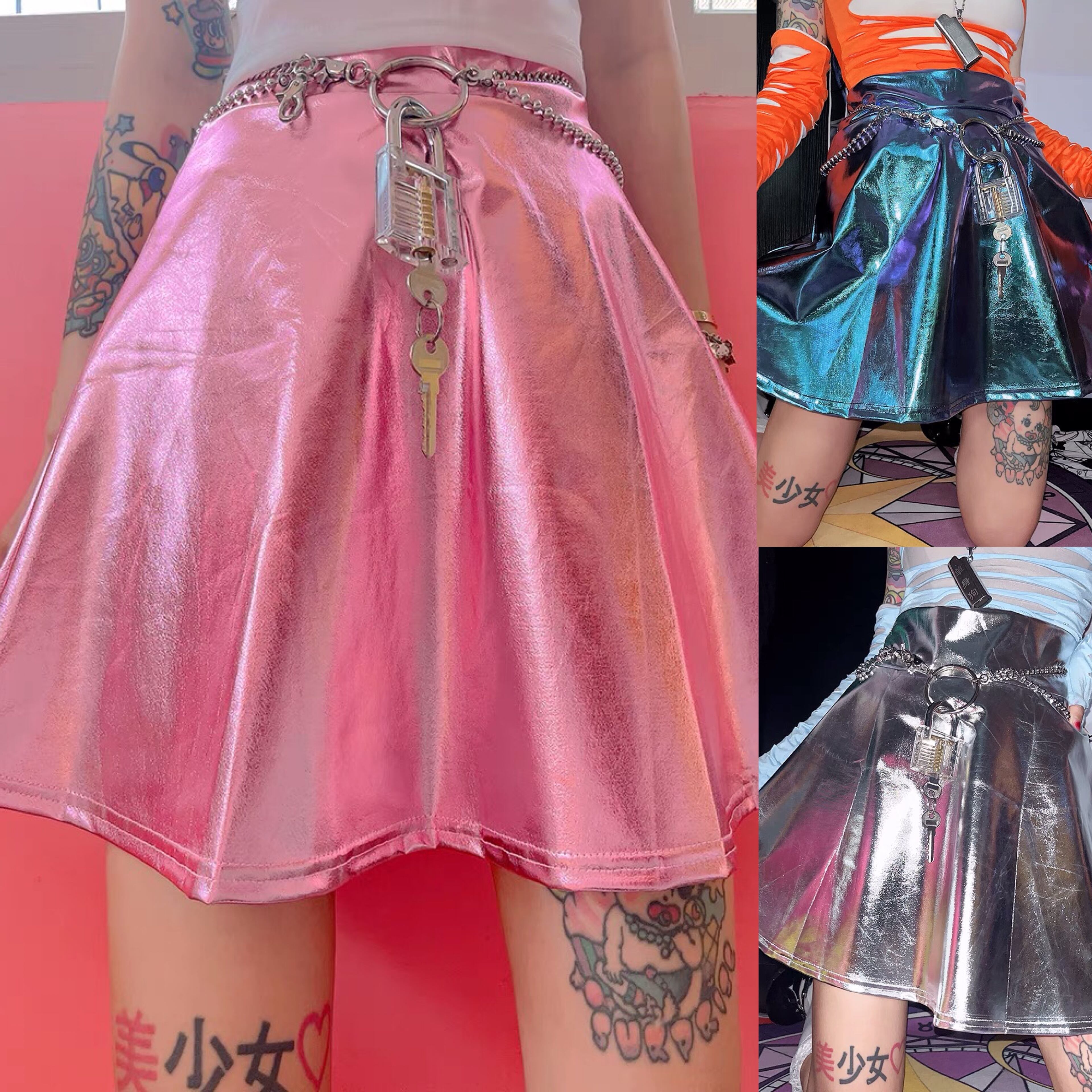 Lija ピンク 長袖シャツ スカート セット S/P Lija ピンク 長袖シャツ スカート セット S/P