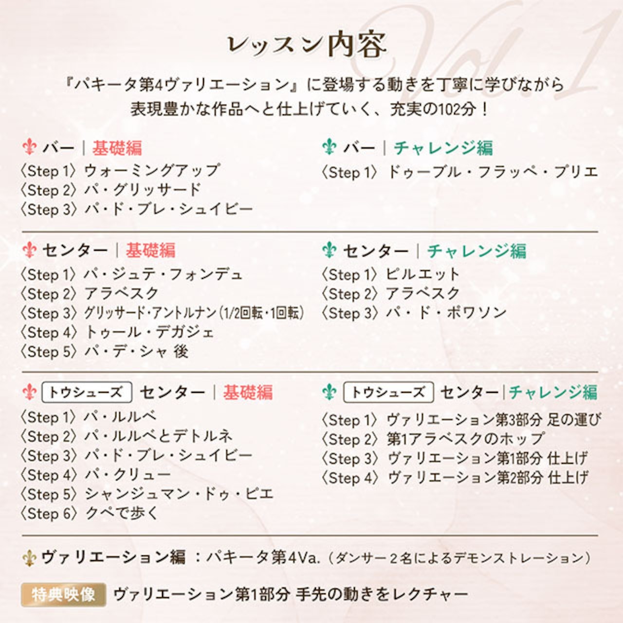 【 3本セット】ステップアップBalletレッスン Vol.1〜3