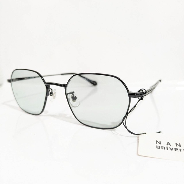 【NANO universe】多角形メタルフレーム　サングラス　ブラック