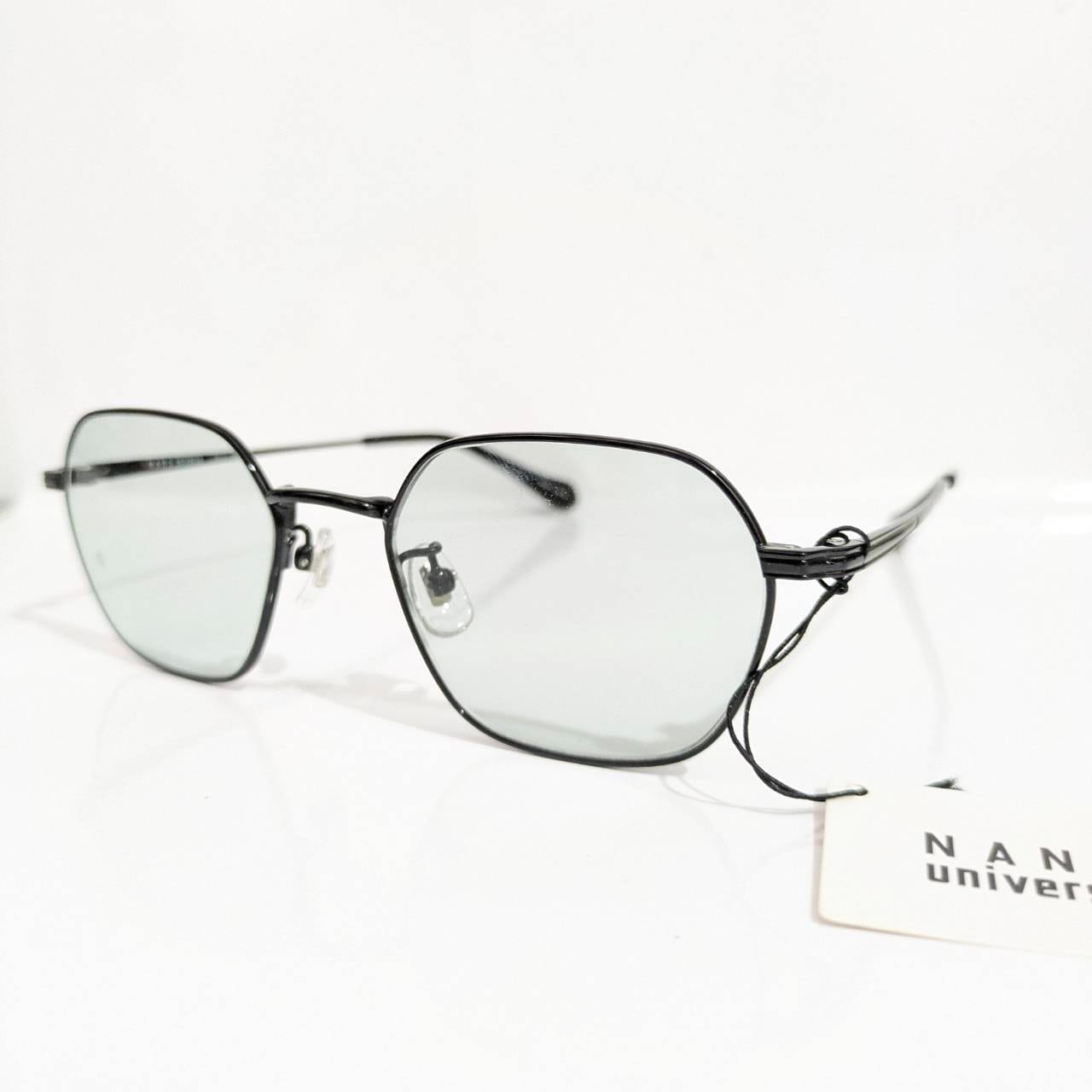 【NANO universe】多角形メタルフレーム サングラス ブラック