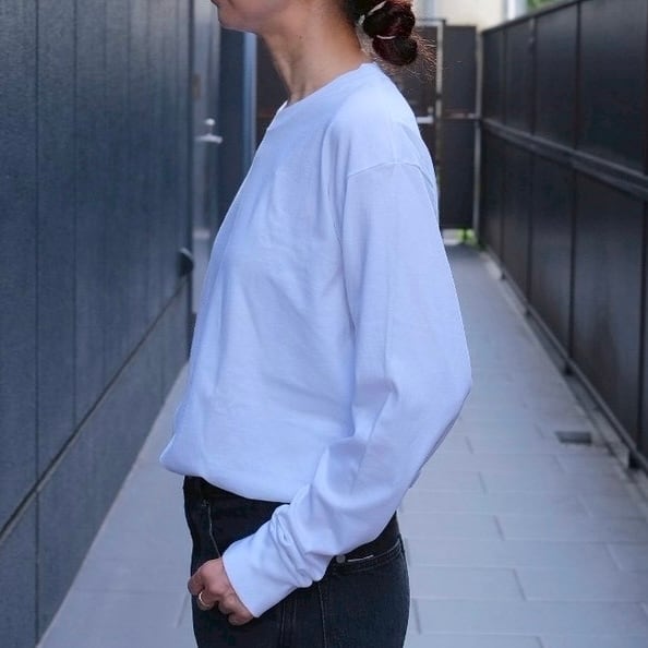 COMOLI(コモリ) / コットンジャージ長袖Tシャツ-WHITE-(C03-05011) | Debby